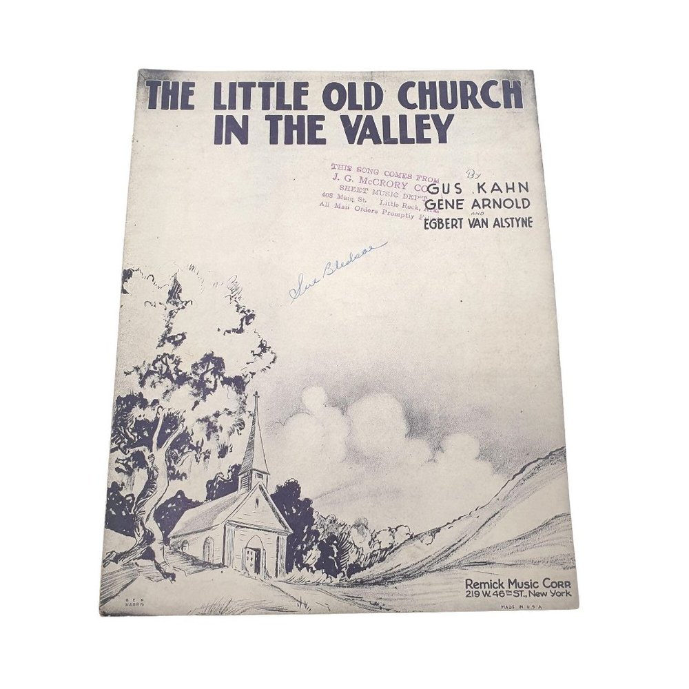 Vintage Sheet Music 1931 The Little Old Church In The Valley Piano Voice Uke